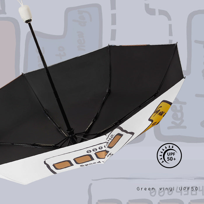 Tetris Pattern Folding Travel Umbrella for Sun and Rain