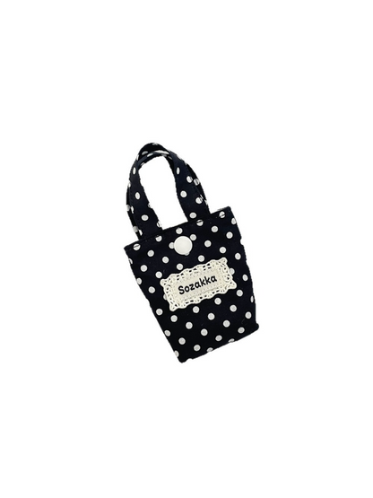 Cosbai - Polka Dot Lace Snap Pouch