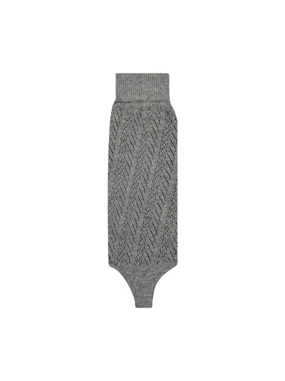 Cozyra - Solid Openwork Stirrup Leg Warmers