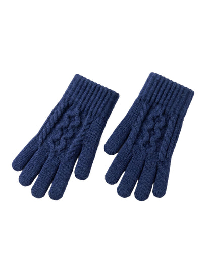 Gloving - Cable-Knit Ribbed Full Finger Gloves