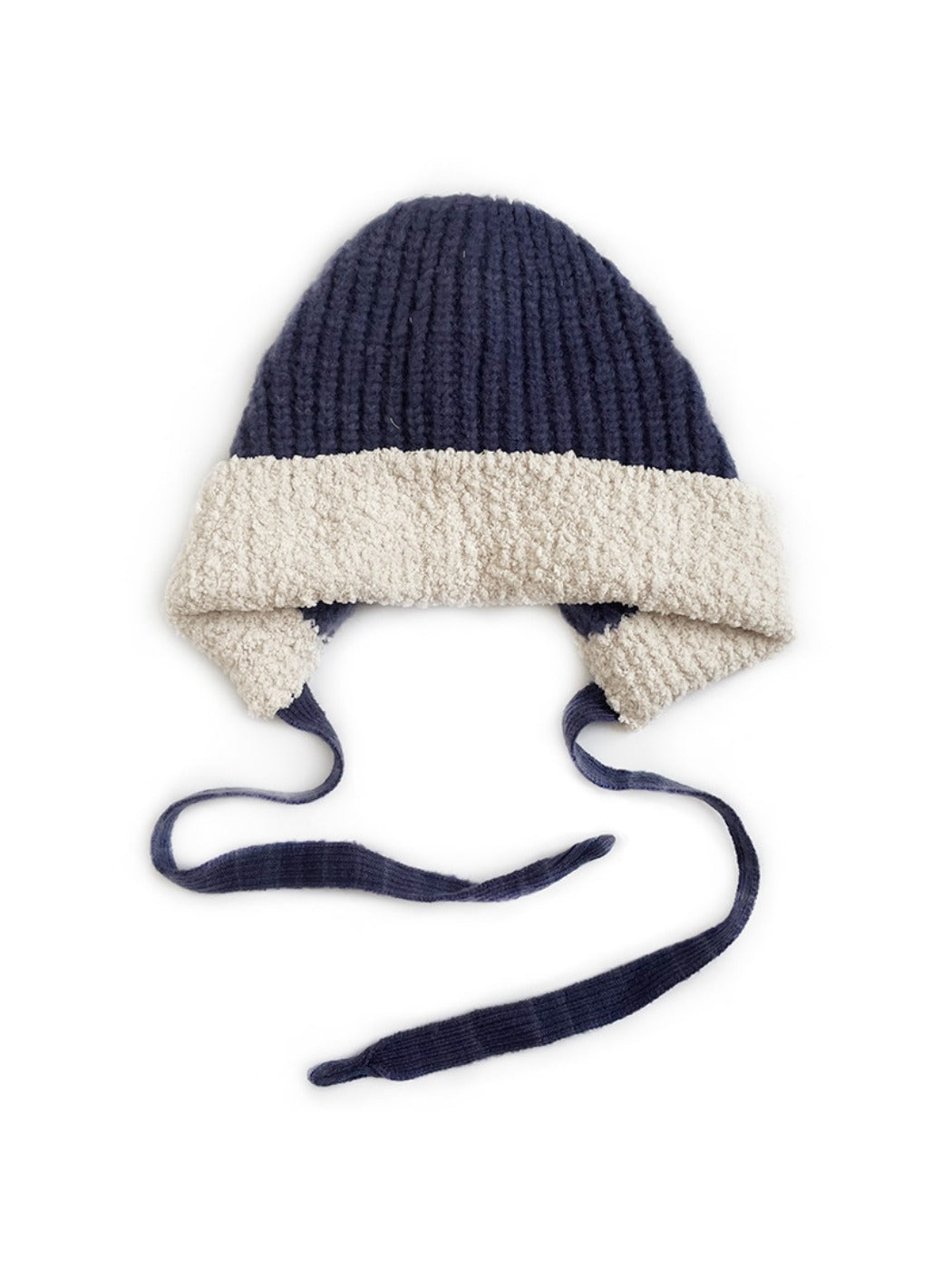 Haila - Knitted Beanie with Plush Trim & Earflaps