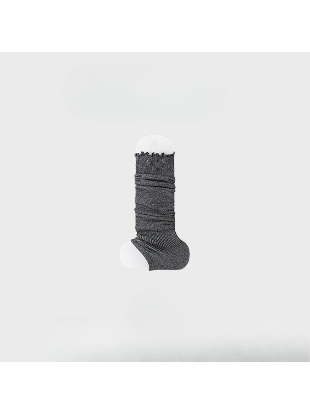 Rufia - Soft Ribbed Ruffle Trim Slouchy Leg Warmers