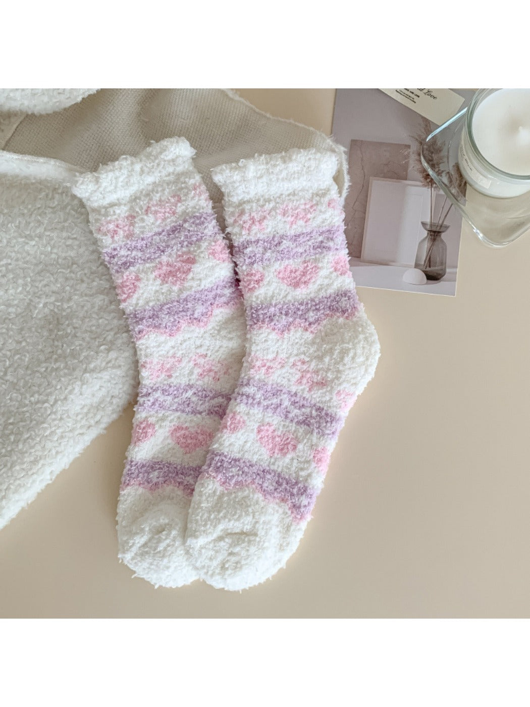 Rufia - Thick Coral Fleece Cozy Winter Socks