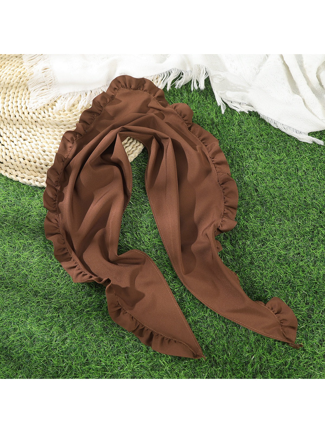 Scarvii Ruffle Edge Bandana Headband