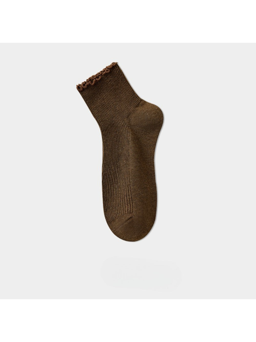 Rufia - Clean Ribbed Neutral Crew Socks
