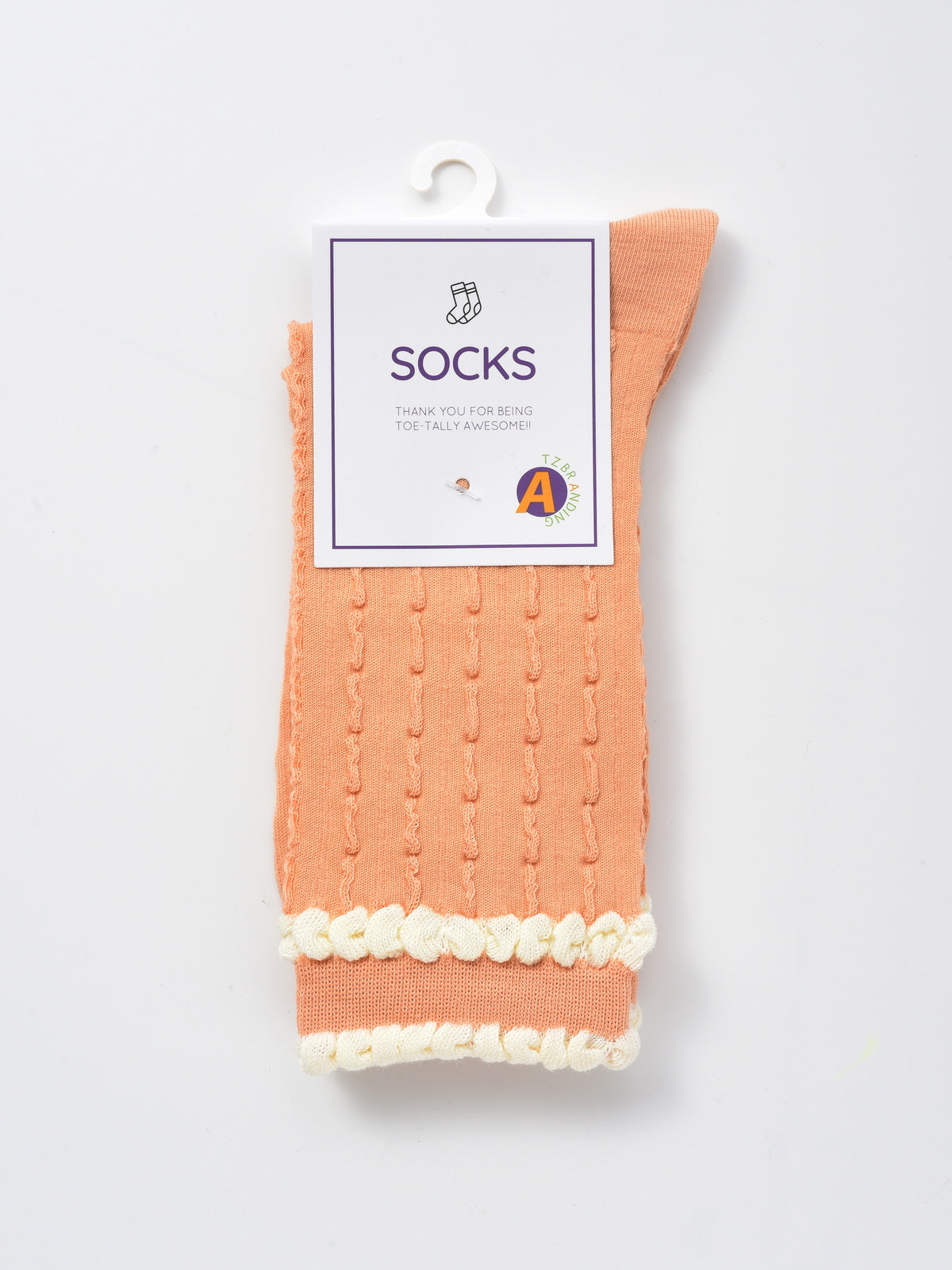 Rufia - Ruffle Trim Textured Knit Socks