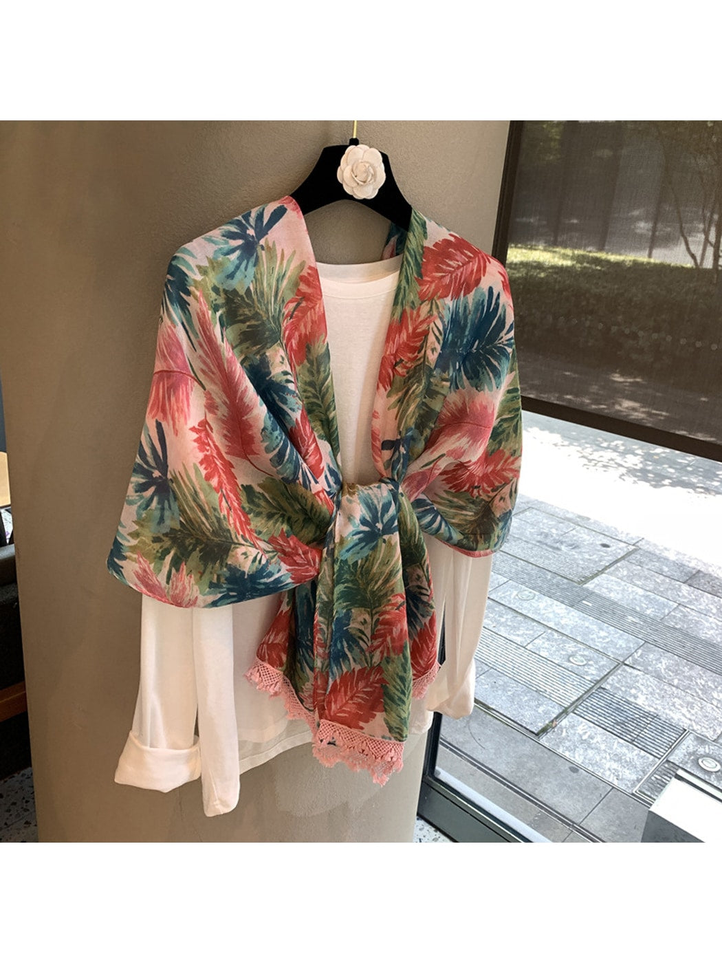 Scarvii - Watercolor Rainforest Print Rectangular Scarf