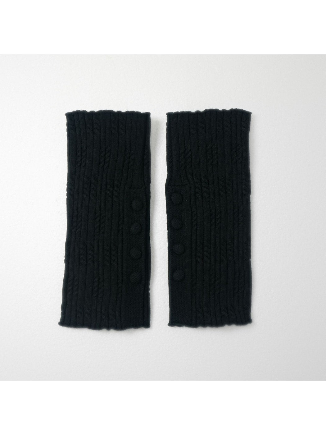 Cozyra - Button Split Rib Knit Leg Warmers