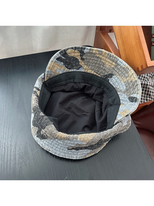 Haila - Vintage Camouflage Foldable Bucket Hat
