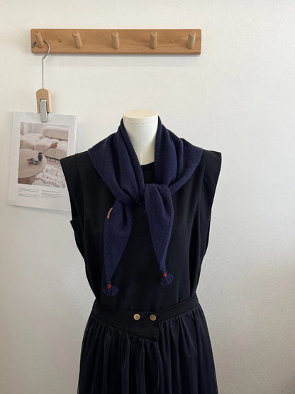 Scarvii - Knit Tassel Triangle Scarf