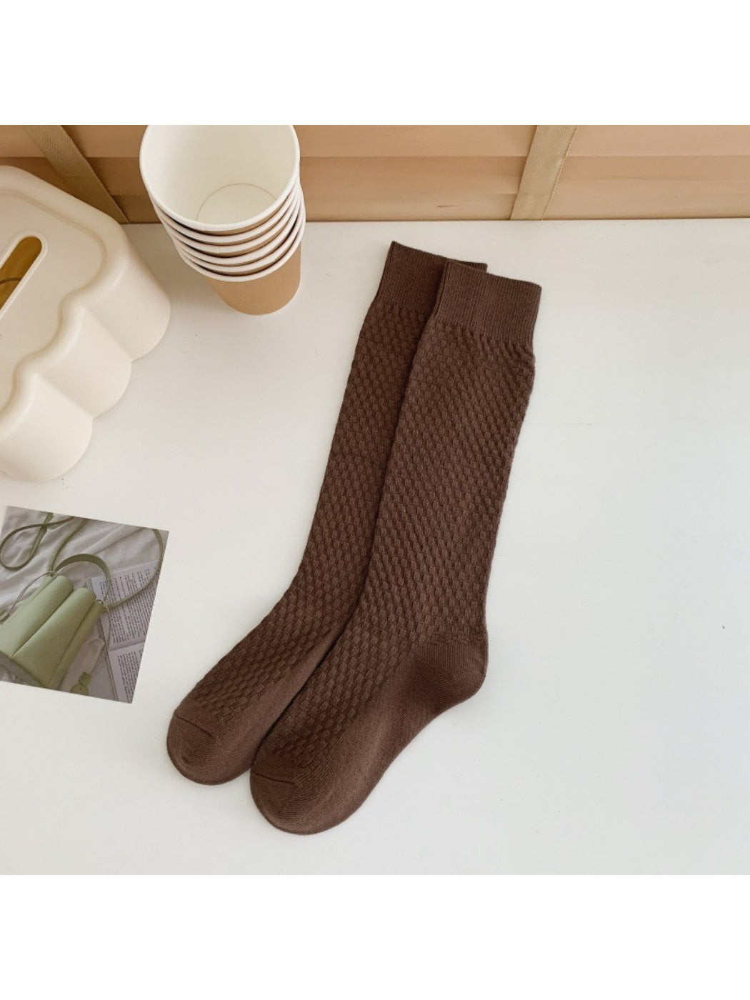 Rufia - Textured Knit Knee High Socks product image 8