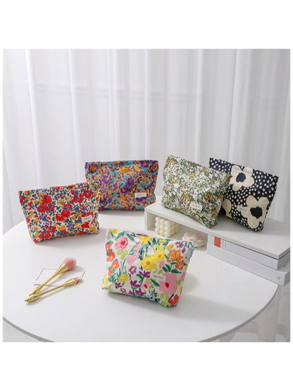 Cosbai - Floral Print Cosmetic Bag