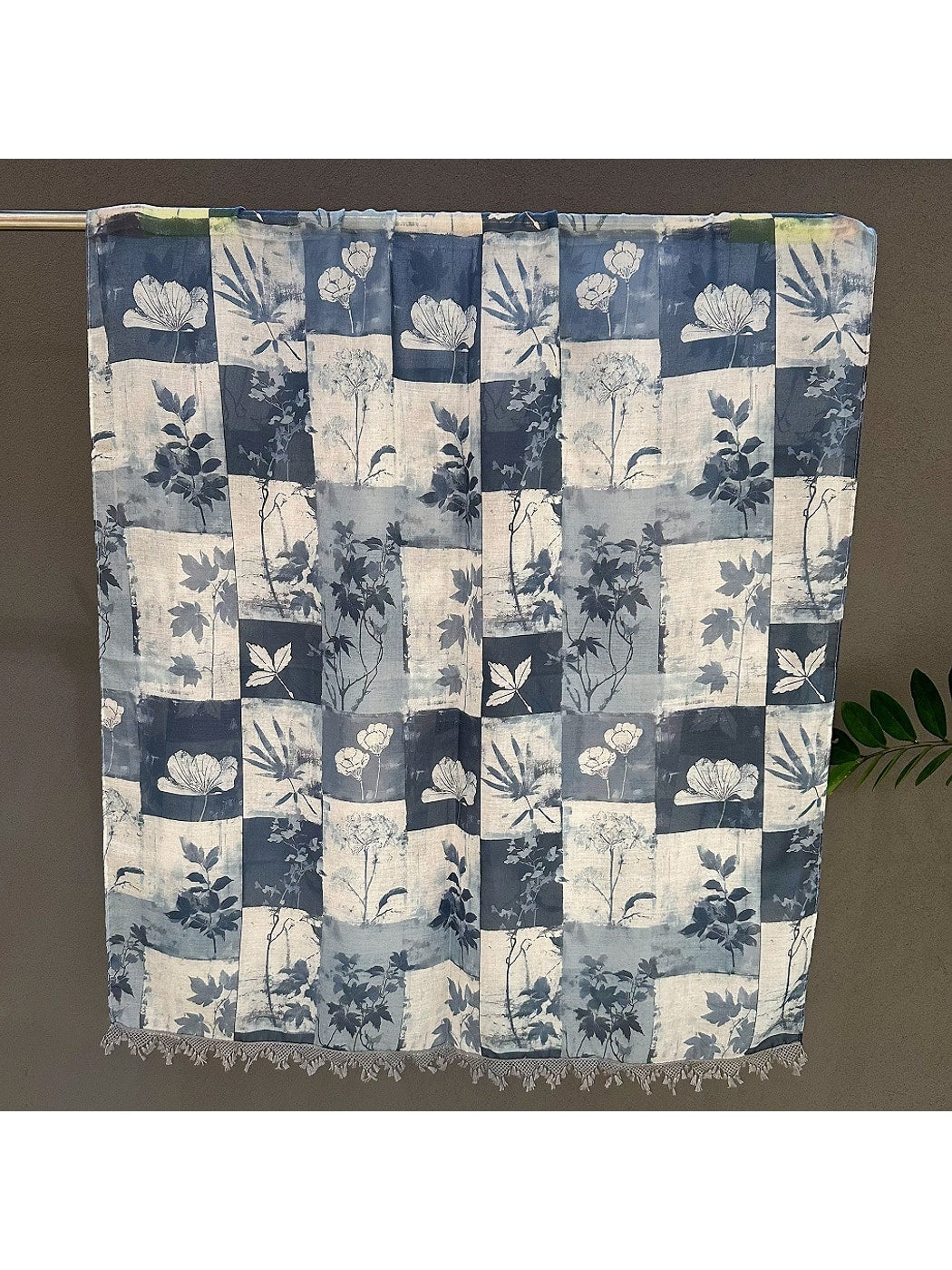 Scarvii - Vintage Blue Patchwork Summer Wrap Scarf