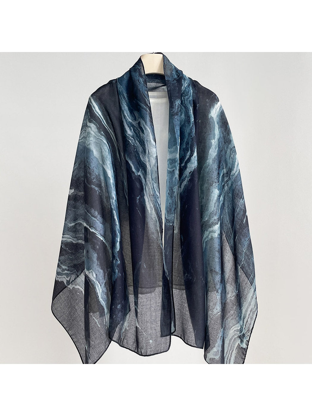 Scarvii - Abstract Wave Print Summer Wrap Scarf