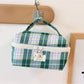 Cosbai - Handheld Plaid Toiletry Organizer Pouch Bag