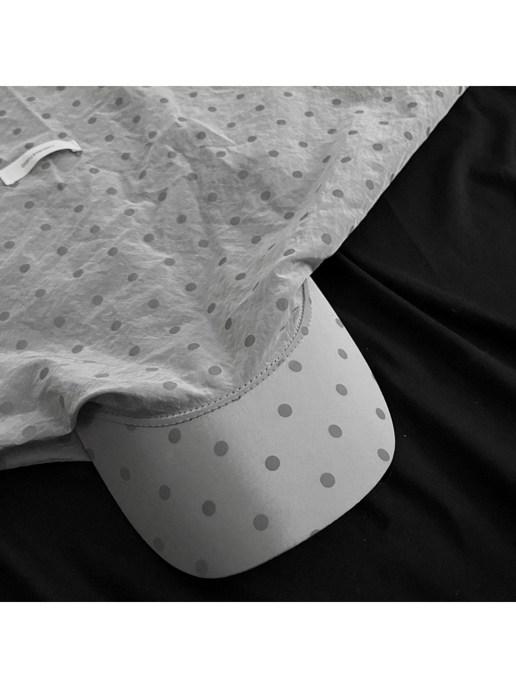 Haila - Polka Dot Curved Brim Headscarf Cap