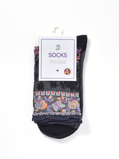 Rufia - Vintage Pattern Autumn-Winter Mid-Calf Socks
