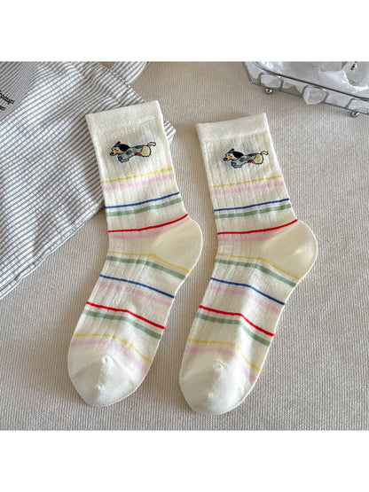 Rufia - Women's Playful Pattern Crew Socks
