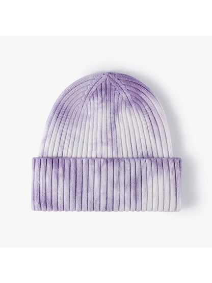 Haila - Tie-Dye Ribbed Cuffed Knit Beanie