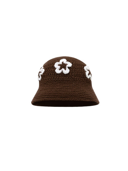 Haila - Floral Knitted Bucket Hat