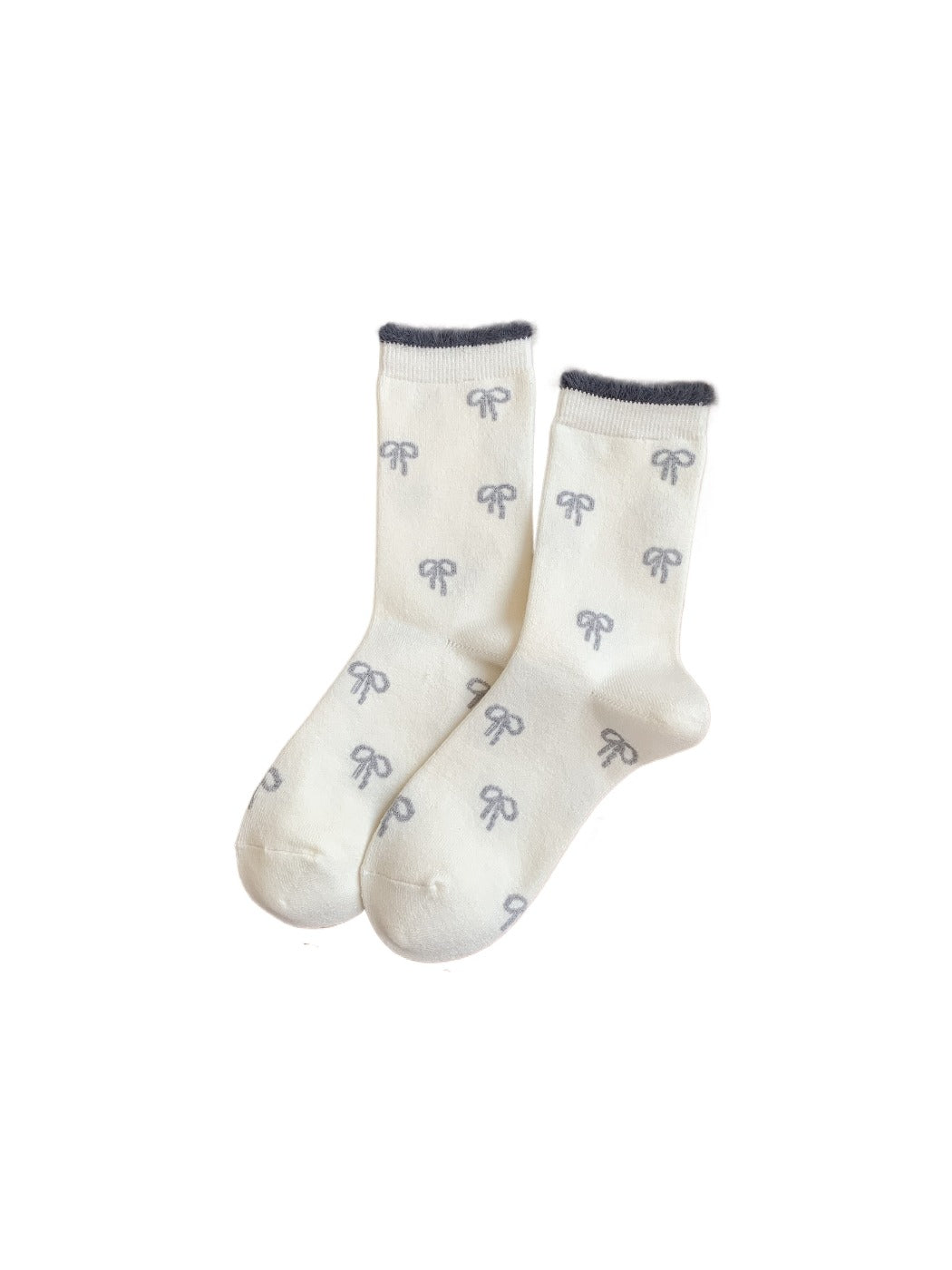 Rufia – Plush Socks with Puppy & Bow Print