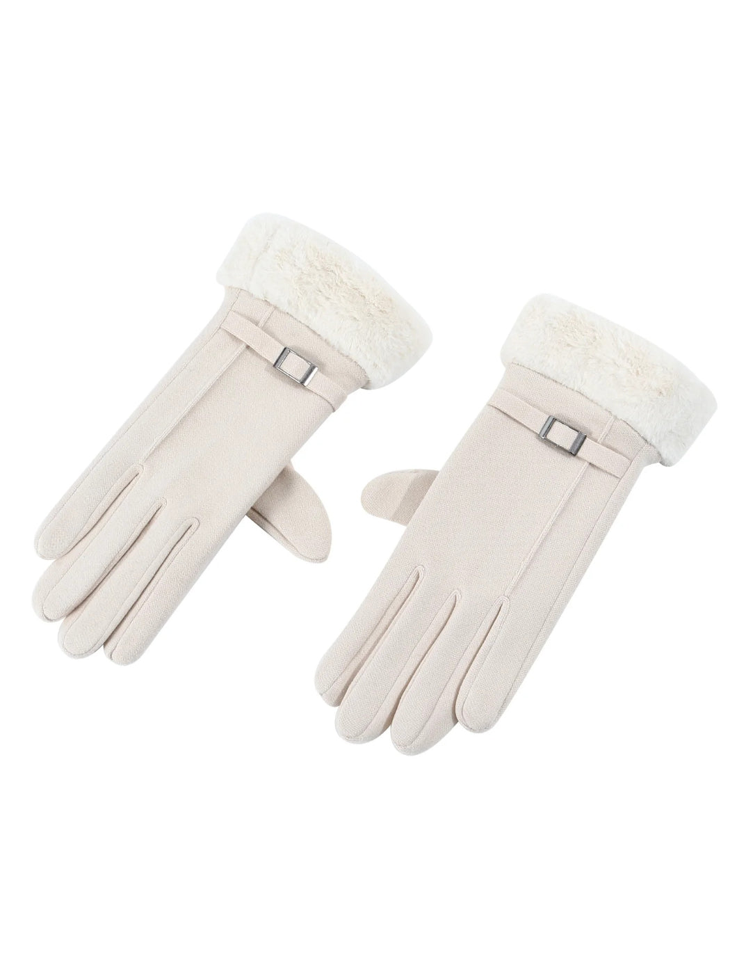 Gloving - Fuzzy Faux Fur Cuff Winter Gloves