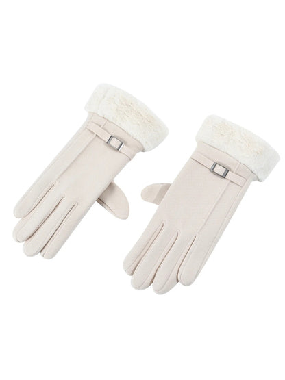 Gloving - Fuzzy Faux Fur Cuff Winter Gloves