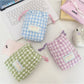 Cosbai - Gingham Padded Drawstring Pouch Bag