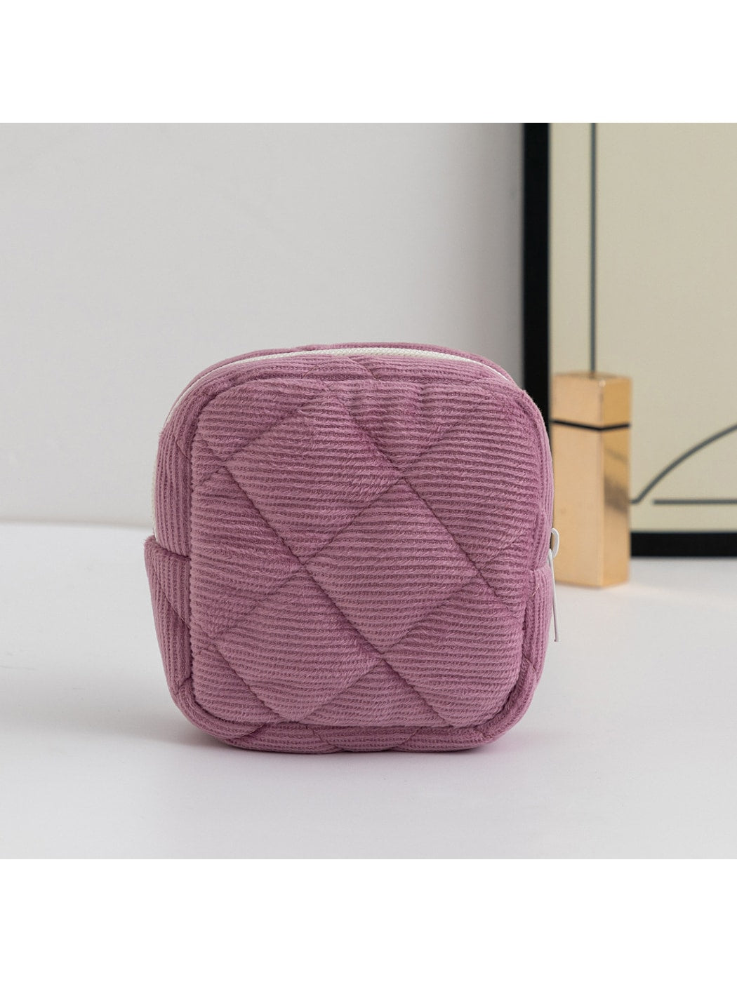 Cosbai - Portable Quilted Zipper Storage Bag