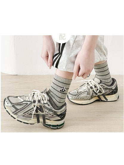 Rufia - Tiny Character Stripe Crew Socks