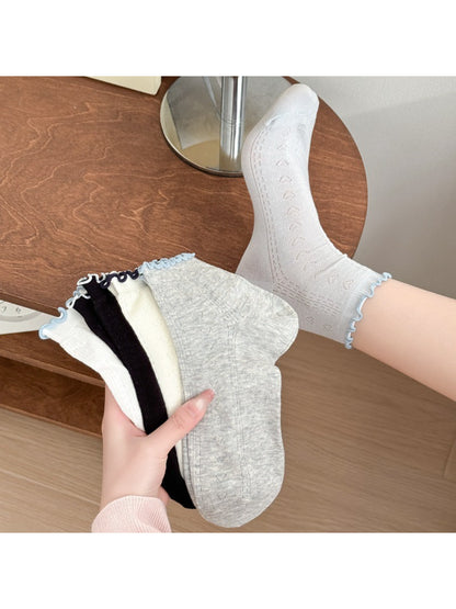 Rufia - Heart Pattern Ruffle Crew Socks product image 8