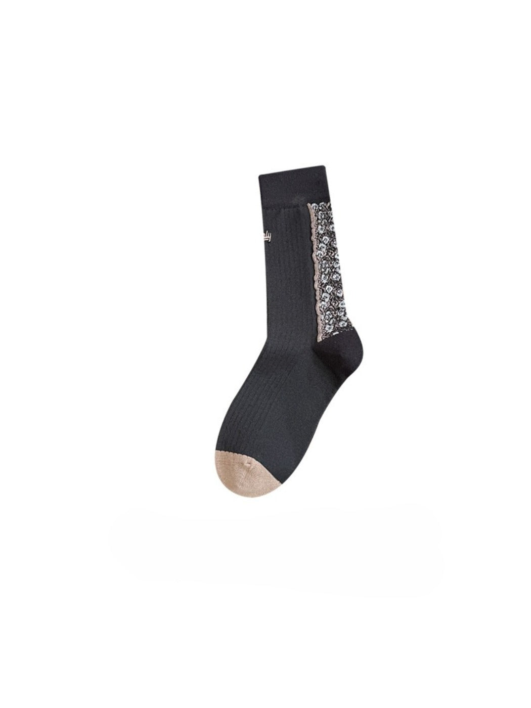 Rufia - Floral Lace-Edge Everyday Crew Socks