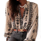 Crosa - Boho Elegant Floral Long Sleeves Blouse