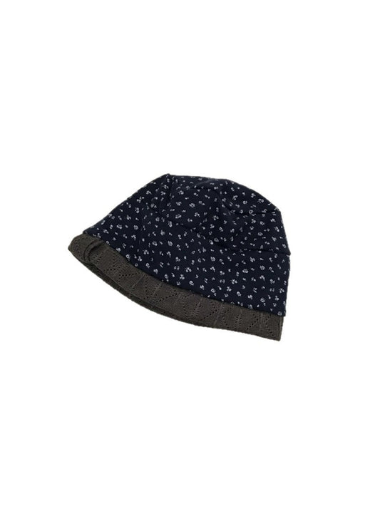 Haila - Ditsy Floral Contrast Trim Slouchy Beanie