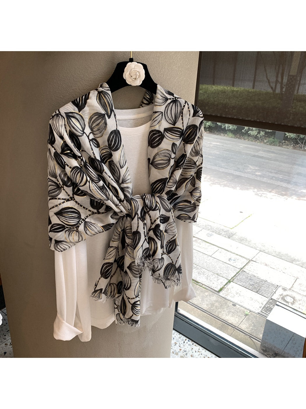 Scarvii - Minimal Printed Everyday Draped Wrap Scarf