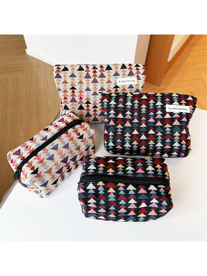 Cosbai - Fun Pine-Print Zipper Pouch - Playful & Chic