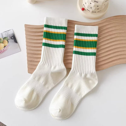 Rufia - Minimalist Striped Crew Socks