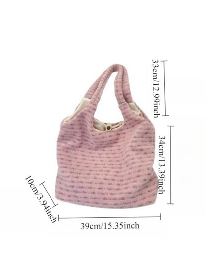 Cosbai - Striped Tote Bag for Women