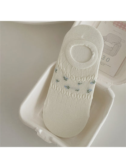 Rufia - Sweet Floral Patchwork Low Ankle Socks