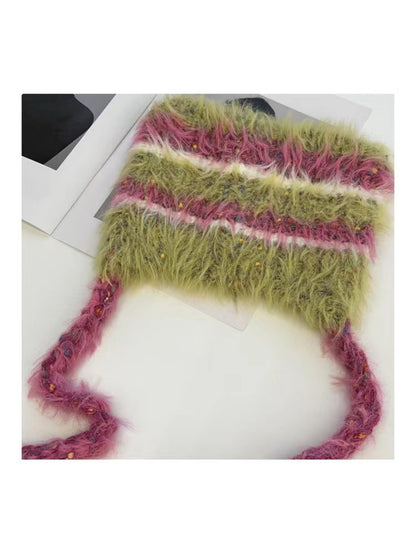 Haila - Street Stripe Faux Fur Hat