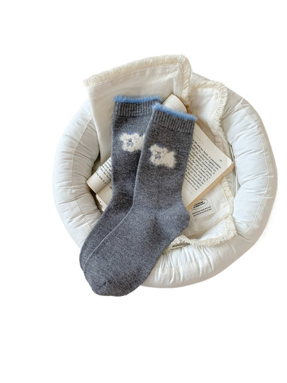 Rufia – Puppy Embroidered Warm Socks