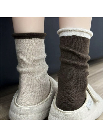 Rufia - Contrast Trim Crew Socks