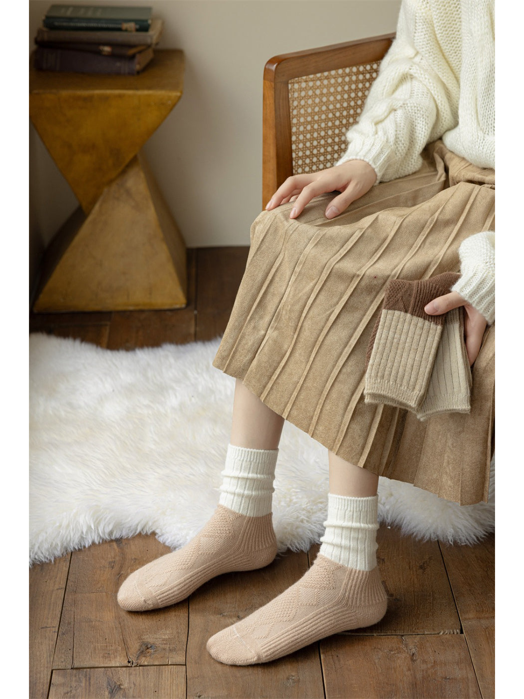 Rufia - Colorblock Cozy Crew Socks