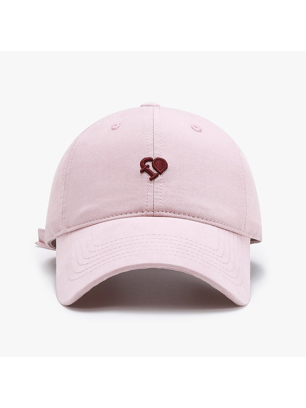 Haila - Curved Brim Letter Detail Baseball Cap