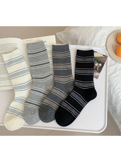 Rufia - Linear Pattern Crew Socks