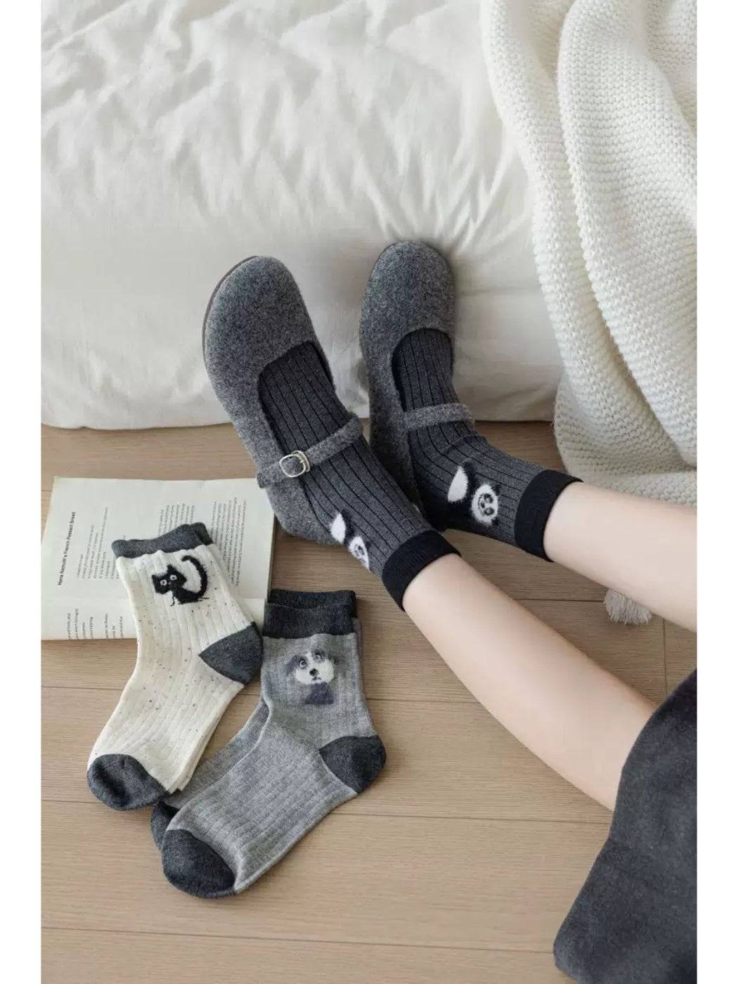 Rufia - Playful Pet Faces Crew Socks