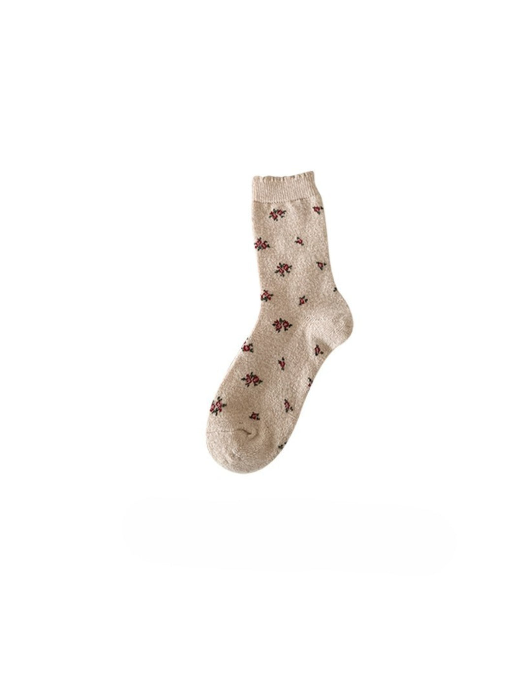 Rufia - Tiny Floral Knit Crew Socks