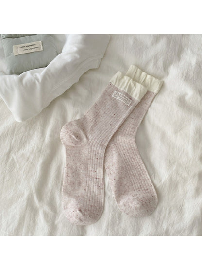 Rufia - Soft Speckled Ribbed Crew Socks