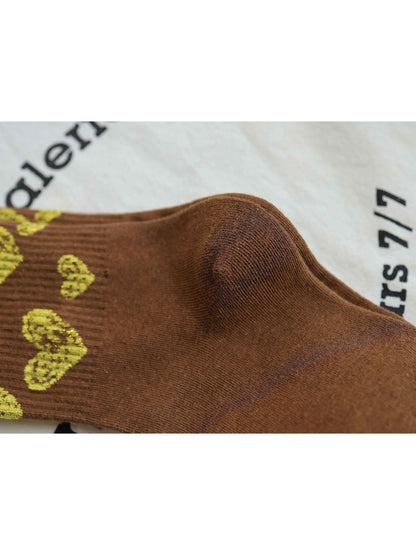 Rufia - Sketch Heart Motif Crew Socks