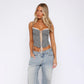 Vesty - Check Lace Bandeau Camisole - Sweet & Spicy